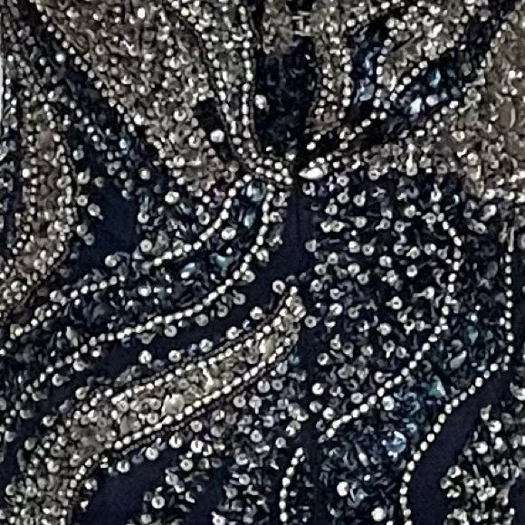 Blue prom dress gown size 4 - Picture 2 of 4